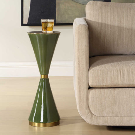   Modern European furniture - Green Ceramic Hourglass Drink Table - www.oroa.com | Oroa.com
