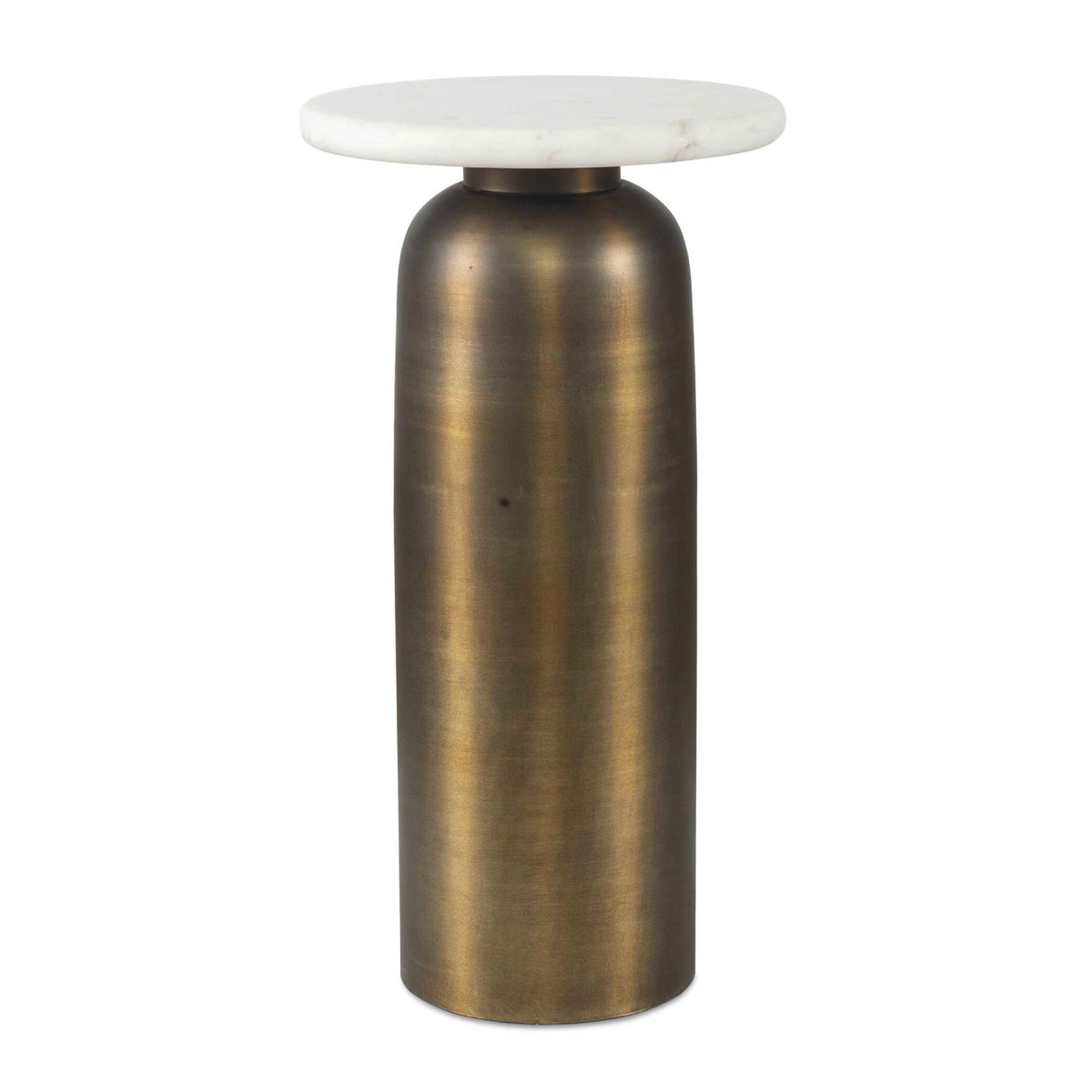 Modern European furniture - Antique Brass Indoor/Outdoor Marble Drink Table - www.oroa.com