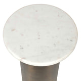 Modern European furniture - Antique Brass Indoor/Outdoor Marble Drink Table - www.oroa.com