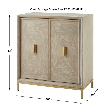 Modern European furniture - Cerused Oak 2-Door Cabinet - www.oroa.com