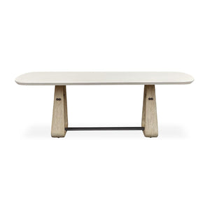   White Rectangular Indoor/Outdoor Dining Table | Oroa.com