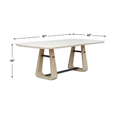 Modern European furniture - White Rectangular Indoor/Outdoor Dining Table - www.oroa.com