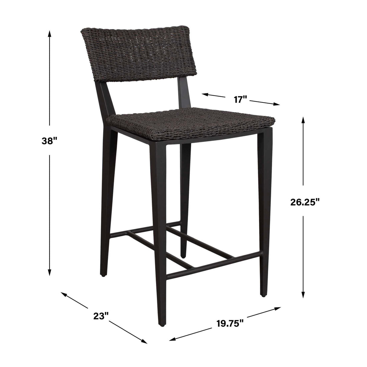 Modern European furniture - Wicker Outdoor Counter Stool - www.oroa.com