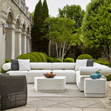 Modern European furniture - White Concrete Indoor/Outdoor Side Table - www.oroa.com