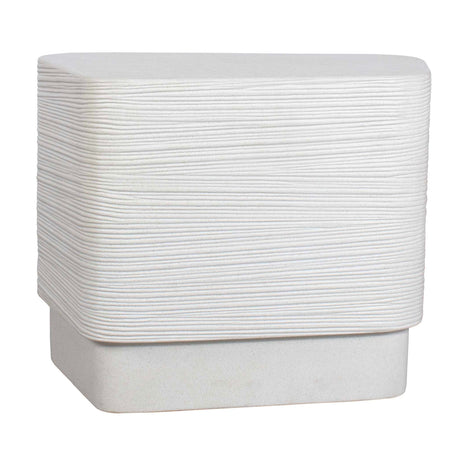 Modern European furniture - White Concrete Indoor/Outdoor Side Table - www.oroa.com