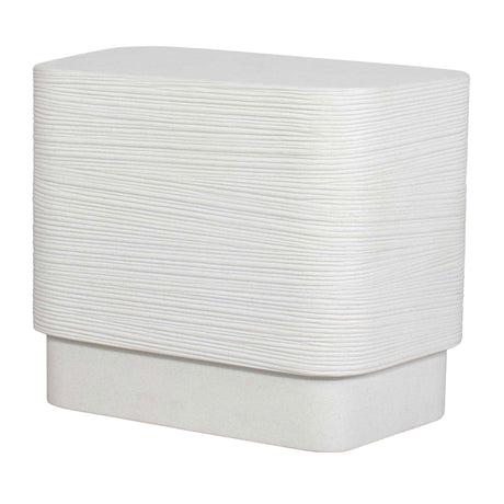Modern European furniture - White Concrete Indoor/Outdoor Side Table - www.oroa.com