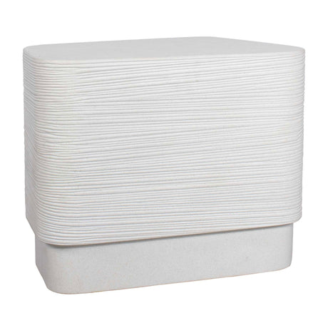 Modern European furniture - White Concrete Indoor/Outdoor Side Table - www.oroa.com