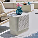 Modern European furniture - White Concrete Indoor/Outdoor Side Table - www.oroa.com