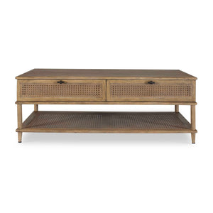   2-Drawer Rattan Cane Coffee Table | Oroa.com