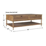Modern European furniture - 2-Drawer Rattan Cane Coffee Table - www.oroa.com
