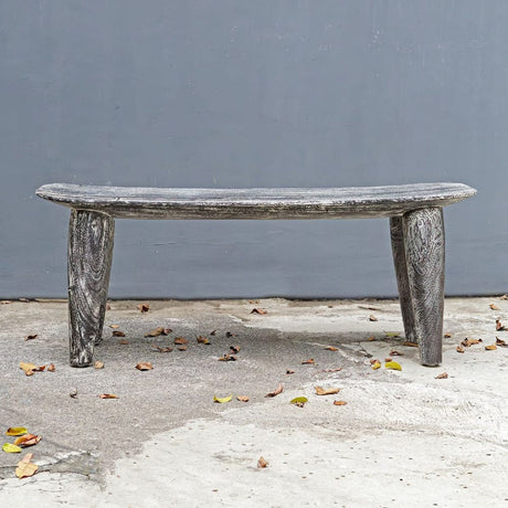 Hand-Carved Suar Wood Bench | Uttermost Fade to Black