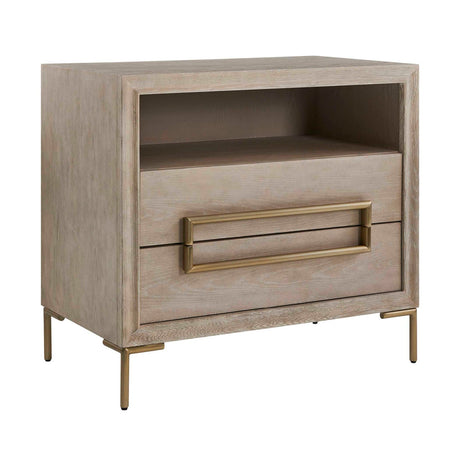 Modern European furniture - Light Oak 2-Drawer Side Table - www.oroa.com