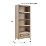 Modern European furniture - Light Oak 2-Drawer Bookshelf - www.oroa.com