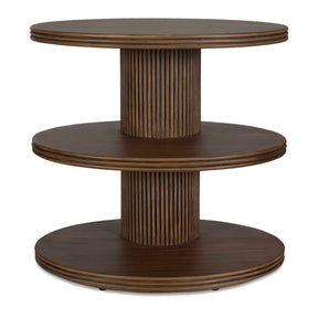 Modern European furniture - Wooden 3-Layered Oval Side Table - www.oroa.com