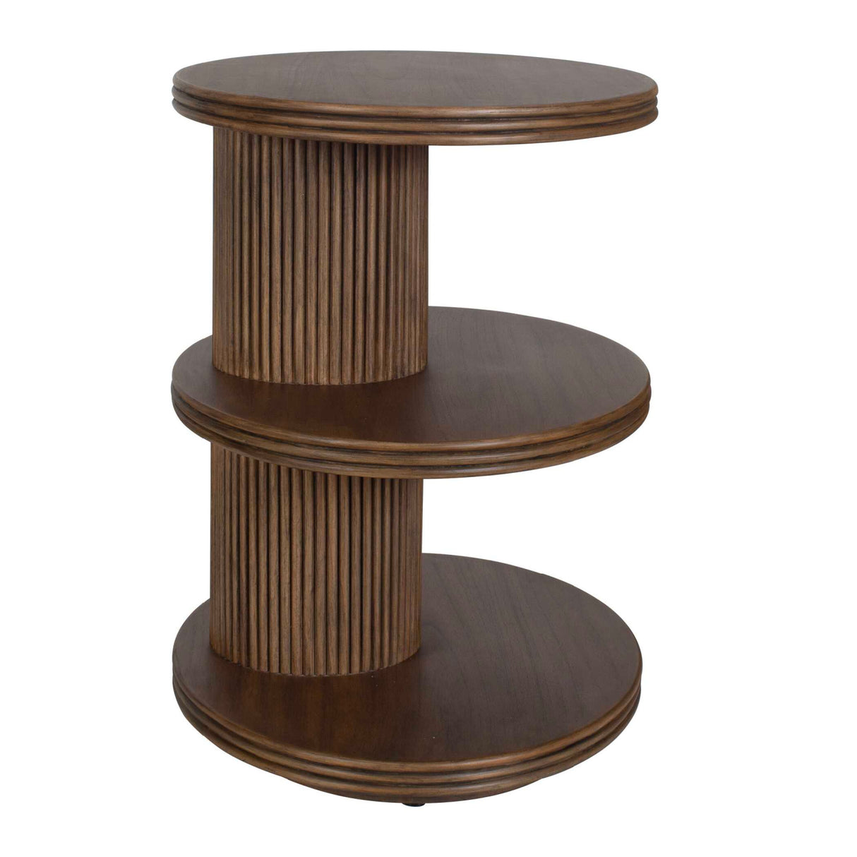 Modern European furniture - Wooden 3-Layered Oval Side Table - www.oroa.com