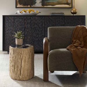   Petrified Wood Indoor/Outdoor Accent Table | Oroa.com