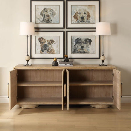 Modern European furniture - 4-Door Oak Cabinet - www.oroa.com