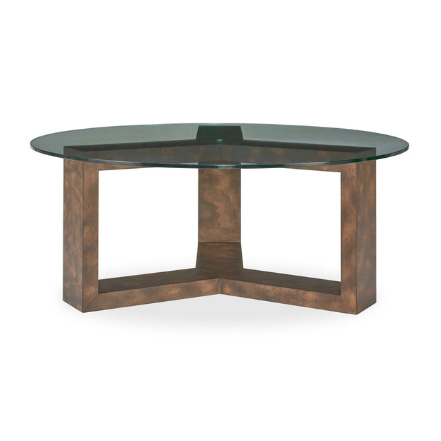 Modern European furniture - Round Tempered Glass Coffee Table - www.oroa.com