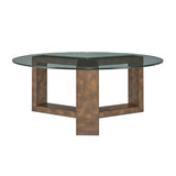 Modern European furniture - Round Tempered Glass Coffee Table - www.oroa.com