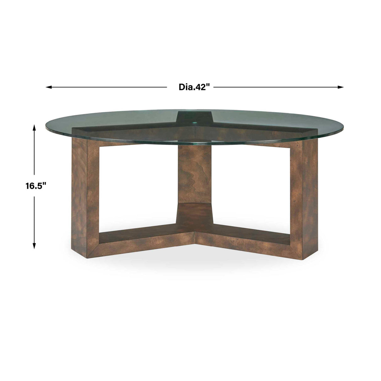 Modern European furniture - Round Tempered Glass Coffee Table - www.oroa.com