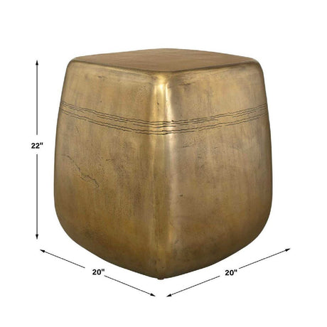 Aged Brass Indoor/Outdoor Side Table by Uttermost Saguaro, alternate view 5