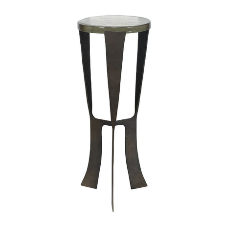 Modern European furniture - Bronze Framed Glass Drink Table - www.oroa.com