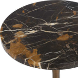 Modern European furniture - Black Marble Pedestal Drink Table - www.oroa.com