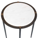 Modern European furniture - Gray Marble Accent Table - www.oroa.com