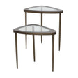 Modern European furniture - Triangular Glass Nesting Accent Tables (2) - www.oroa.com