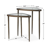 Modern European furniture - Triangular Glass Nesting Accent Tables (2) - www.oroa.com