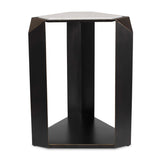 Modern European furniture - Faceted Dark Bronze Accent Table - www.oroa.com