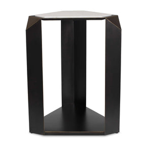 Faceted Dark Bronze Accent Table by Uttermost Keenan