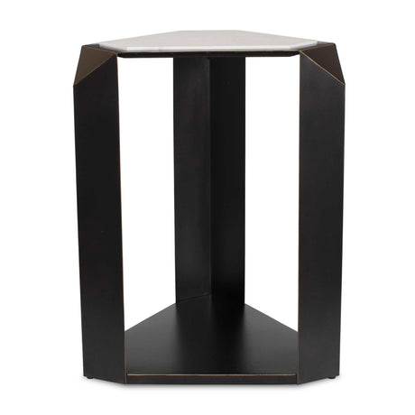 Modern European furniture - Faceted Dark Bronze Accent Table - www.oroa.com