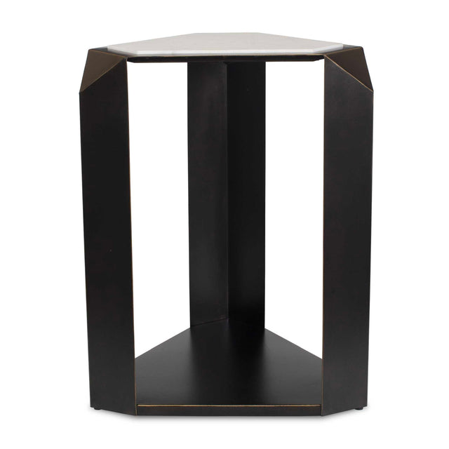 Modern European furniture - Faceted Dark Bronze Accent Table - www.oroa.com