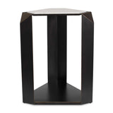 Faceted Dark Bronze Accent Table | Uttermost Keenan