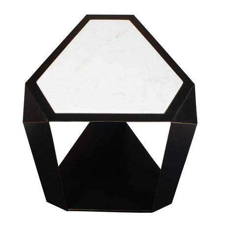 Modern European furniture - Faceted Dark Bronze Accent Table - www.oroa.com