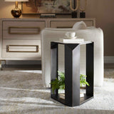 Modern European furniture - Faceted Dark Bronze Accent Table - www.oroa.com