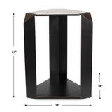 Modern European furniture - Faceted Dark Bronze Accent Table - www.oroa.com