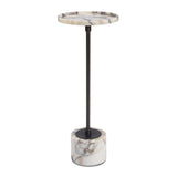 Modern European furniture - White Marble Round Drink Table - www.oroa.com
