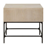 Modern European furniture - Carved Elm 1-Drawer Side Table - www.oroa.com