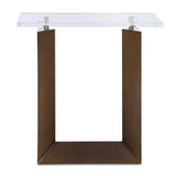 Modern European furniture - Clear Top Side Table - www.oroa.com