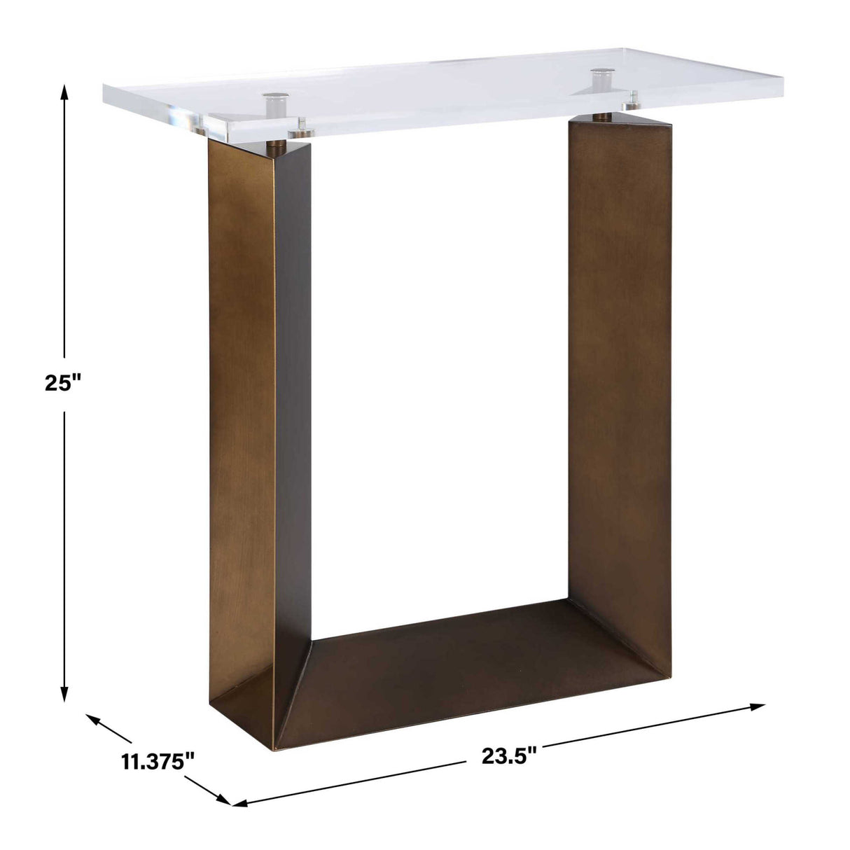 Modern European furniture - Clear Top Side Table - www.oroa.com