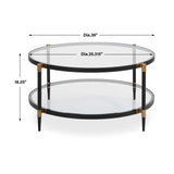 Modern European furniture - Round Tempered Glass Coffee Table - www.oroa.com