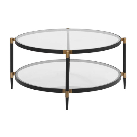 Modern European furniture - Round Tempered Glass Coffee Table - www.oroa.com