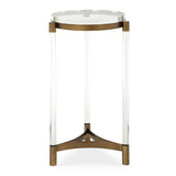 Modern European furniture - Round Clear Accent Table - www.oroa.com
