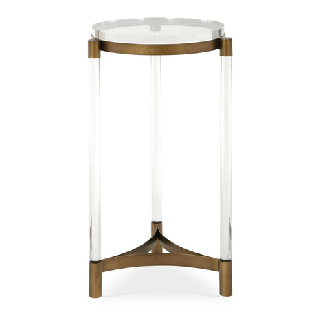 Modern European furniture - Round Clear Accent Table - www.oroa.com