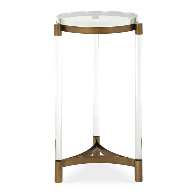 Modern European furniture - Round Clear Accent Table - www.oroa.com