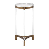 Modern European furniture - Round Clear Accent Table - www.oroa.com