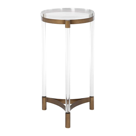 Modern European furniture - Round Clear Accent Table - www.oroa.com