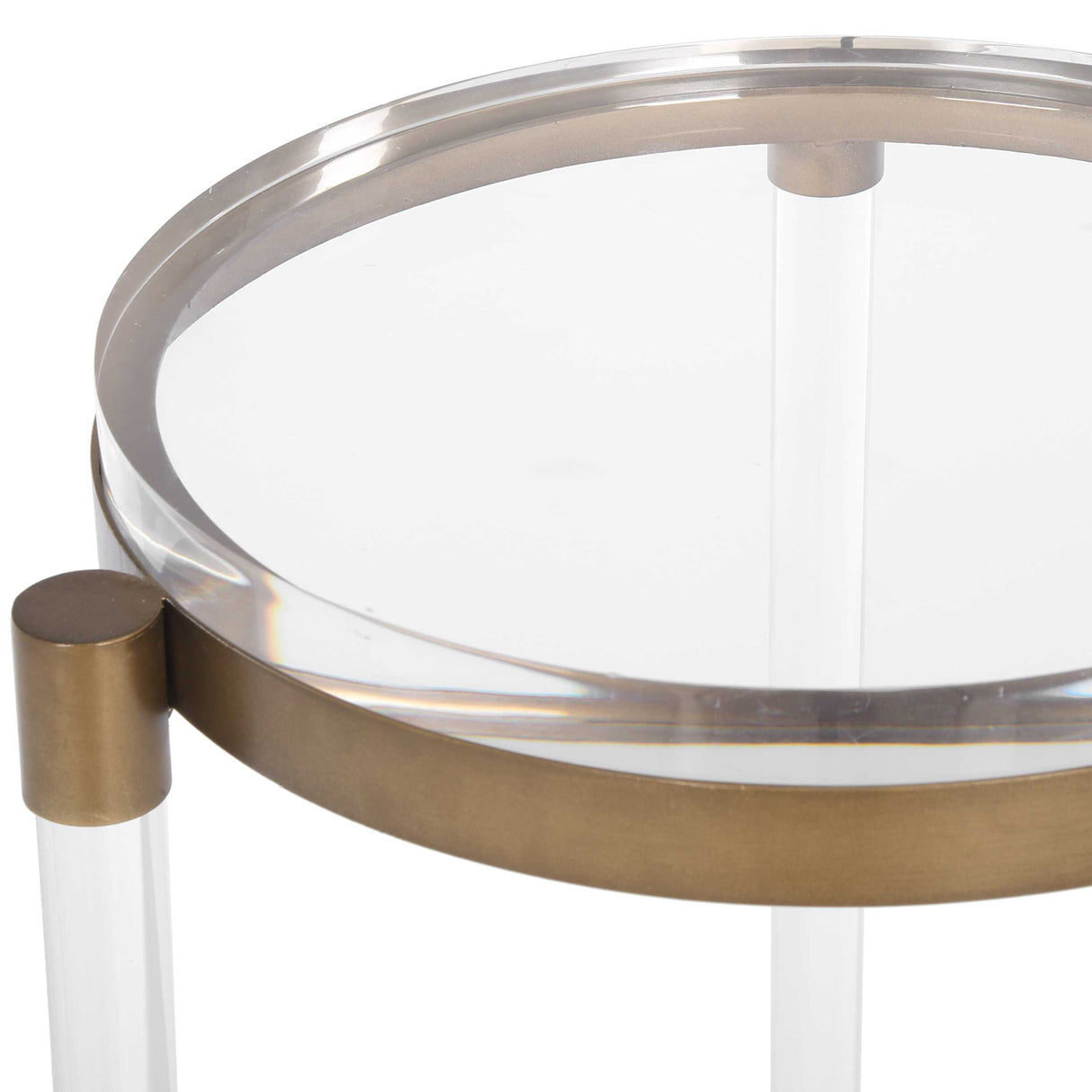 Modern European furniture - Round Clear Accent Table - www.oroa.com